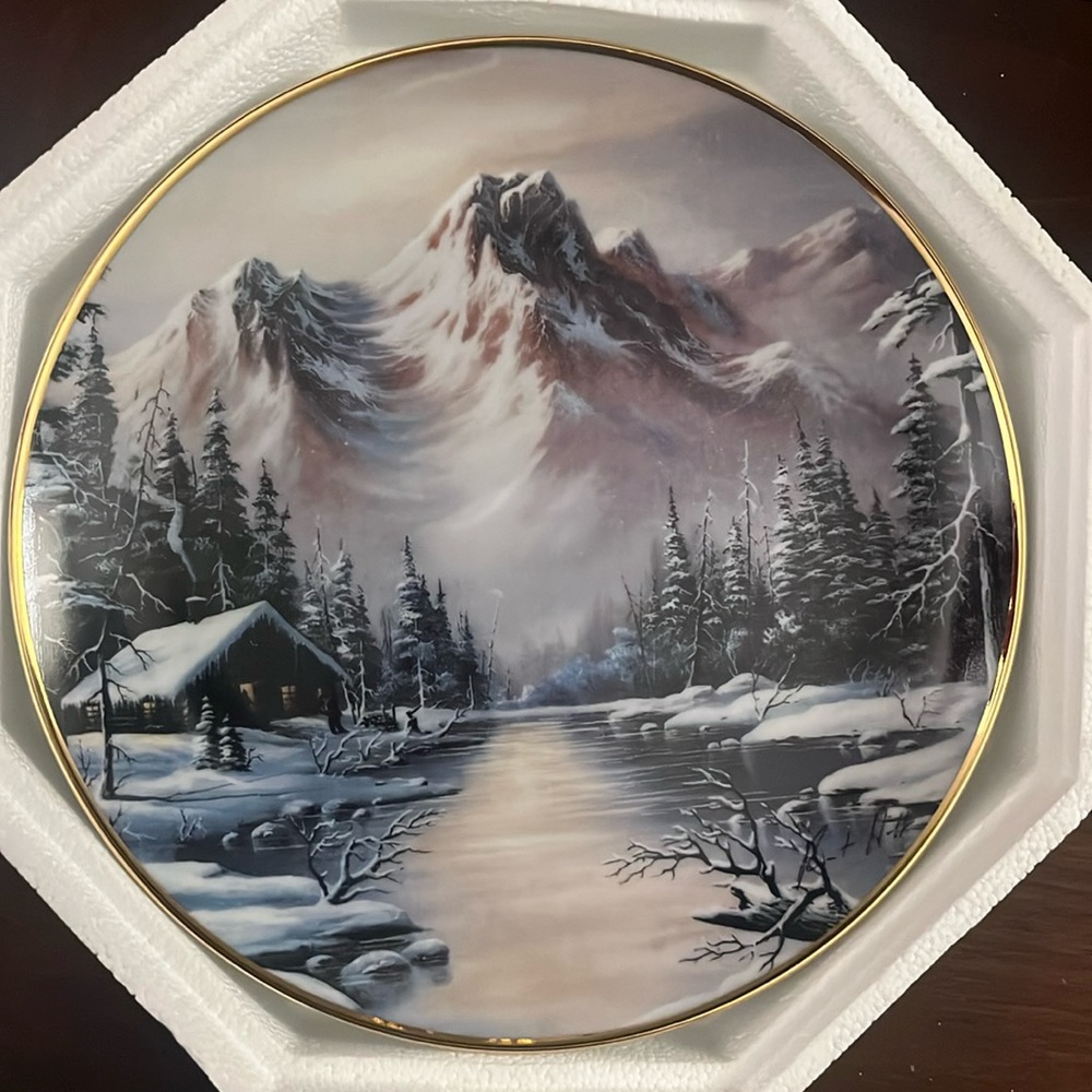 Franklin Mint Peaceful Solitude Collector Plate vtg Limited Edition Robert Huff